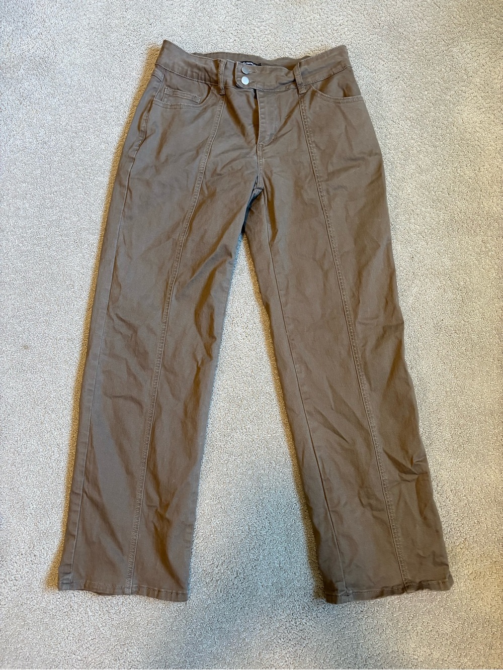 Flamingals Brown Straight-Leg Pants